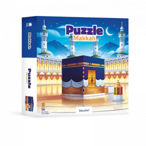 Puzzle éducatif Makkah pour enfants, assemblage de pièces de La Mecque, puzzle-makkah-educatfal-3-ans