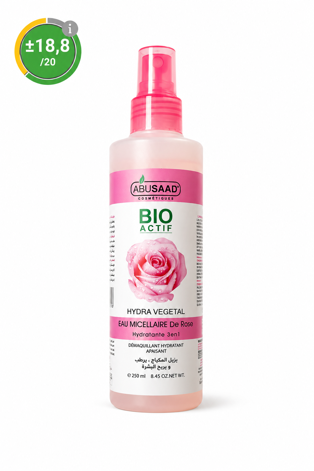 eau micellaire de rose Abusaad 250ml
