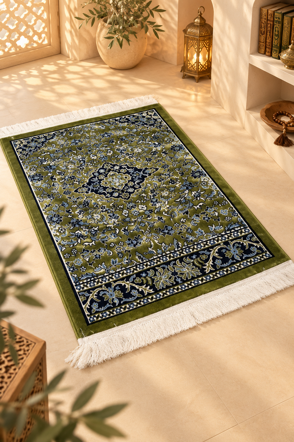 Tapis de prière Médine style Rawda - vue détaillée du motif